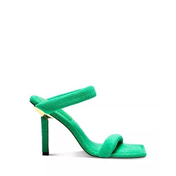 Good American Terry Heeled Sandals – Green‎ – Size 8 – NWT Made in Spain - Picture 1 of 7
